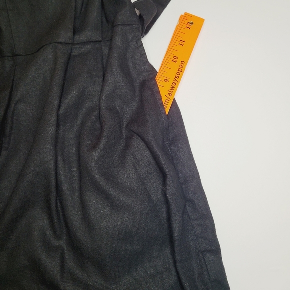 Old Navy Romper Women’s Black Size Tall Small Flutter Sleeves V-Neck Tie Waist - Picture 8 of 11